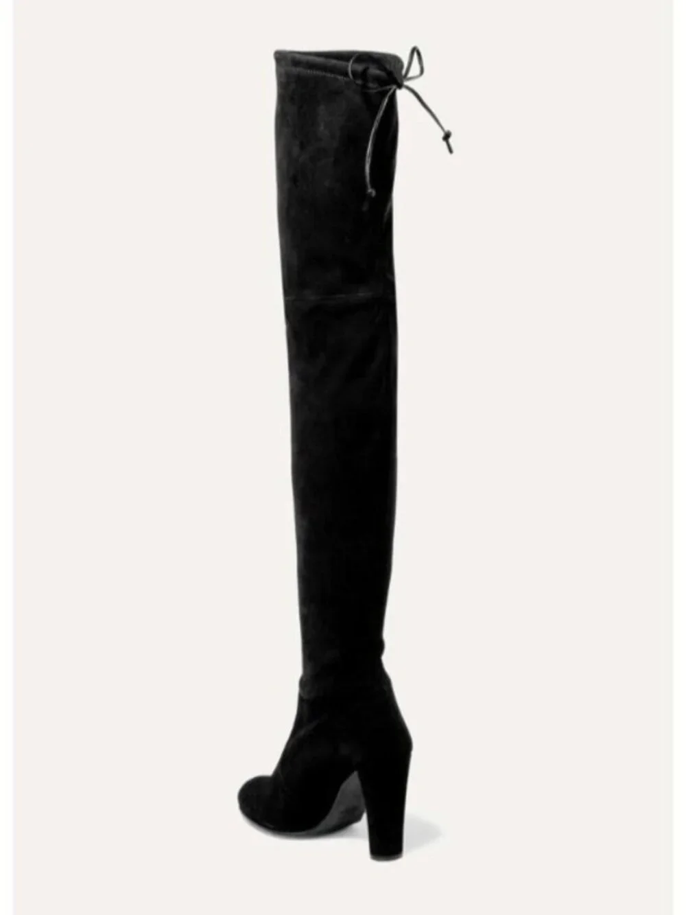 Stuart Weitzman ICONIC Highland stretch-suede over-the-knee black boots shoe 5M